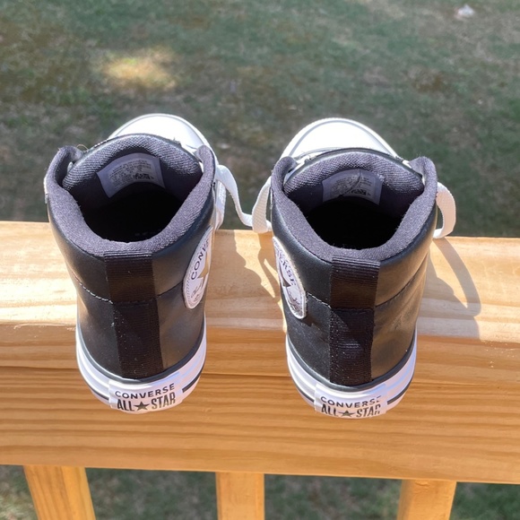 Converse Black Leather Sneakers Size 13 - Picture 12 of 16